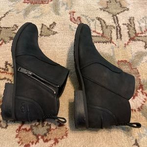 Ugg black boots small heel 7.5 suede